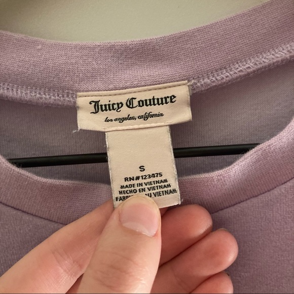 Scattered Juicy Velour Logo Pullover Orchid Bloom - Picture 4 of 5